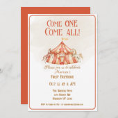 Invitation pour le premier anniversaire du Cheval  (Devant / Derrière)