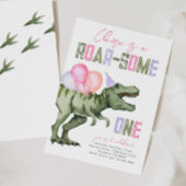 Invitation pour le premier anniversaire du dinosau