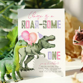 Invitation pour le premier anniversaire du dinosau
