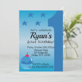 Invitation pour le premier anniversaire du garçon (Debout devant)