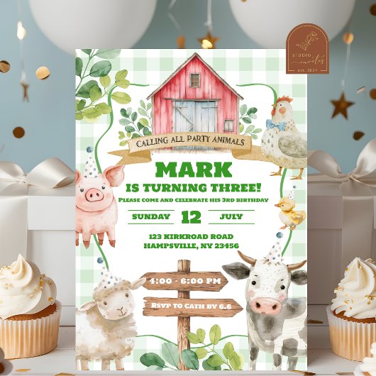 Invitation pour le premier anniversaire du garçon