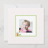 Invitation pour le premier anniversaire du hibou (Dos)