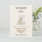 Invitation pour le premier anniversaire du Lapin d (Debout devant)