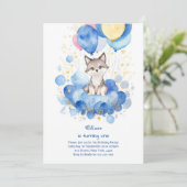 Invitation pour le premier anniversaire du loup d' (Debout devant)