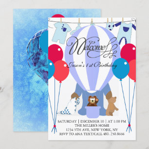 Invitation pour le premier anniversaire du monde d