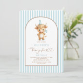 Invitation pour le premier anniversaire d'un garço (Debout devant)