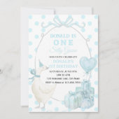 Invitation pour le premier anniversaire d'un garço (Devant)