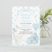 Invitation pour le premier anniversaire d'un garço (Debout devant)