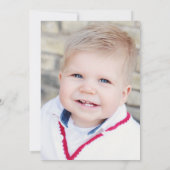 Invitation pour le premier anniversaire d'un garço (Dos)