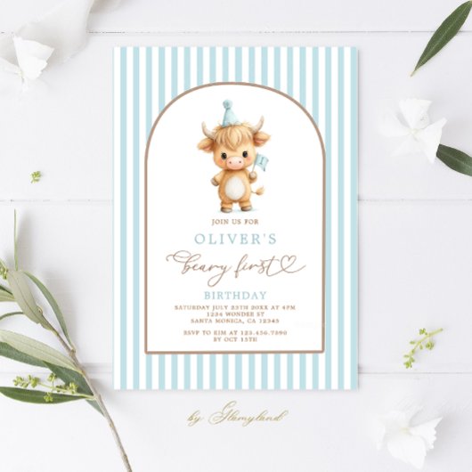 Invitation pour le premier anniversaire d'un garço