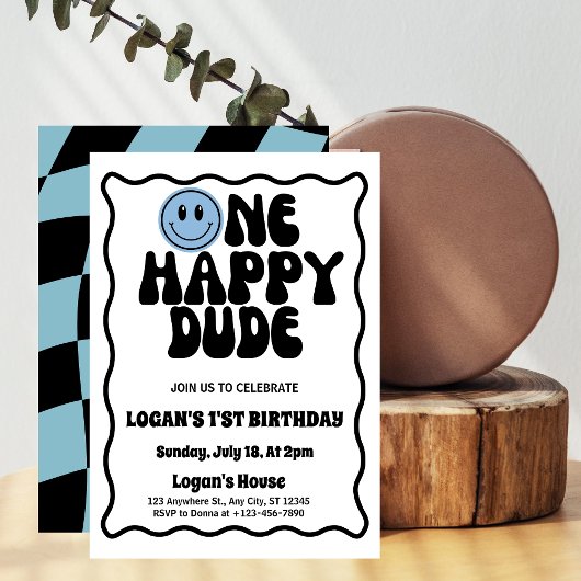 Invitation pour le premier anniversaire d'un garço