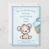 Invitation pour le premier anniversaire d'un garço (Devant)