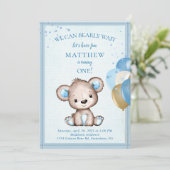 Invitation pour le premier anniversaire d'un garço (Debout devant)