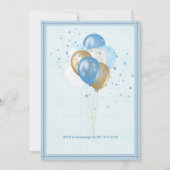 Invitation pour le premier anniversaire d'un garço (Dos)