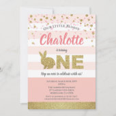 Invitation pour le premier anniversaire d'une fill (Devant)