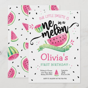 Invitation pour le premier anniversaire d'une fill
