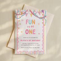 Invitation pour le premier anniversaire d'une fill