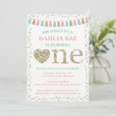 Invitation pour le premier anniversaire d'une fill (Debout devant)