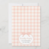 Invitation pour le premier anniversaire d'une oie (Dos)