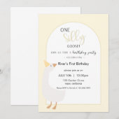 Invitation pour le premier anniversaire d'une oie (Devant / Derrière)