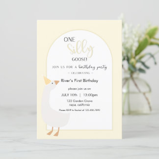 Invitation pour le premier anniversaire d'une oie