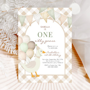 Invitation pour le premier anniversaire d'une oie 