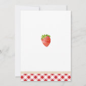 Invitation pour le premier anniversaire fraise (Dos)