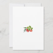 Invitation pour le premier anniversaire fraise (Dos)