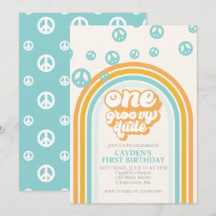 Invitation pour le premier anniversaire Groovy One