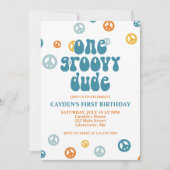 Invitation pour le premier anniversaire Groovy One (Devant)