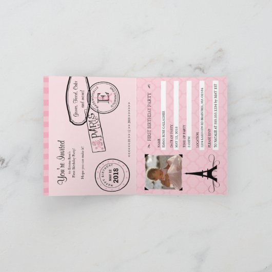 Invitation pour le premier anniversaire Paris Pass (Intérieur)