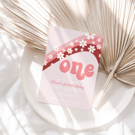 Invitation pour le premier anniversaire Retro Dais