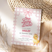 Invitation pour le premier anniversaire rose d'un