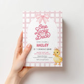 Invitation pour le premier anniversaire rose d'un