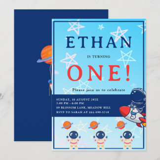 Invitation pour le premier anniversaire sur le thè