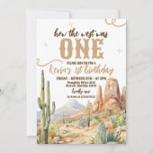 Invitation pour le premier anniversaire western (Devant)