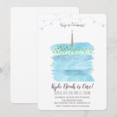 Invitation pour le premier gâteau d'anniversaire (Devant / Derrière)