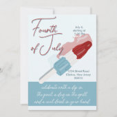 Invitation pour le quatre juillet (Devant)