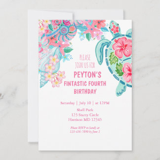 Invitation pour le quatrième anniversaire d'été de