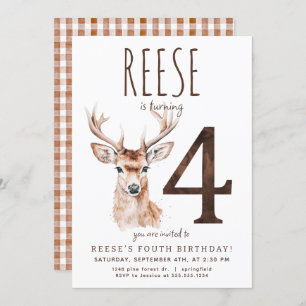 Invitation pour le quatrième anniversaire du Cerf
