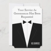 Invitation pour le témoin ou les garçons d'honneur (Devant)