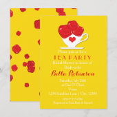 Invitation pour le Thé de la Reine de Coeur Jaune (Devant / Derrière)
