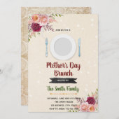 Invitation pour le thème du dîner de la fête des m (Devant / Derrière)