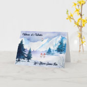 Invitation pour le week-end de snowboard et de pat (Fleur jaune)