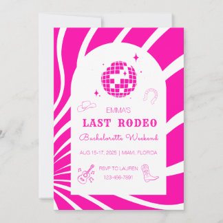 Invitation pour le week-end d'enterrement de vie d