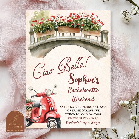 Invitation pour le week-end d'enterrement de vie d