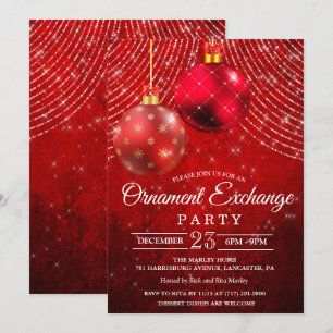 Invitation pour l'échange d'ornements de fêtes