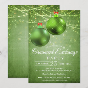 Invitation pour l'échange d'ornements de fêtes