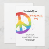 Invitation pour l'égalité d'amour pour la paix (Devant / Derrière)