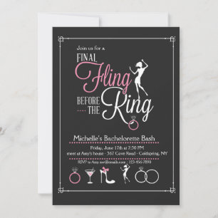 Invitation pour l'enterrement de vie de jeune fill